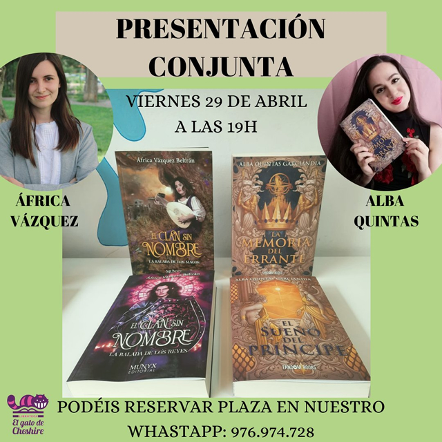Alba Quintas y África Vázquez presentan sus libros en El Gato de Cheshire